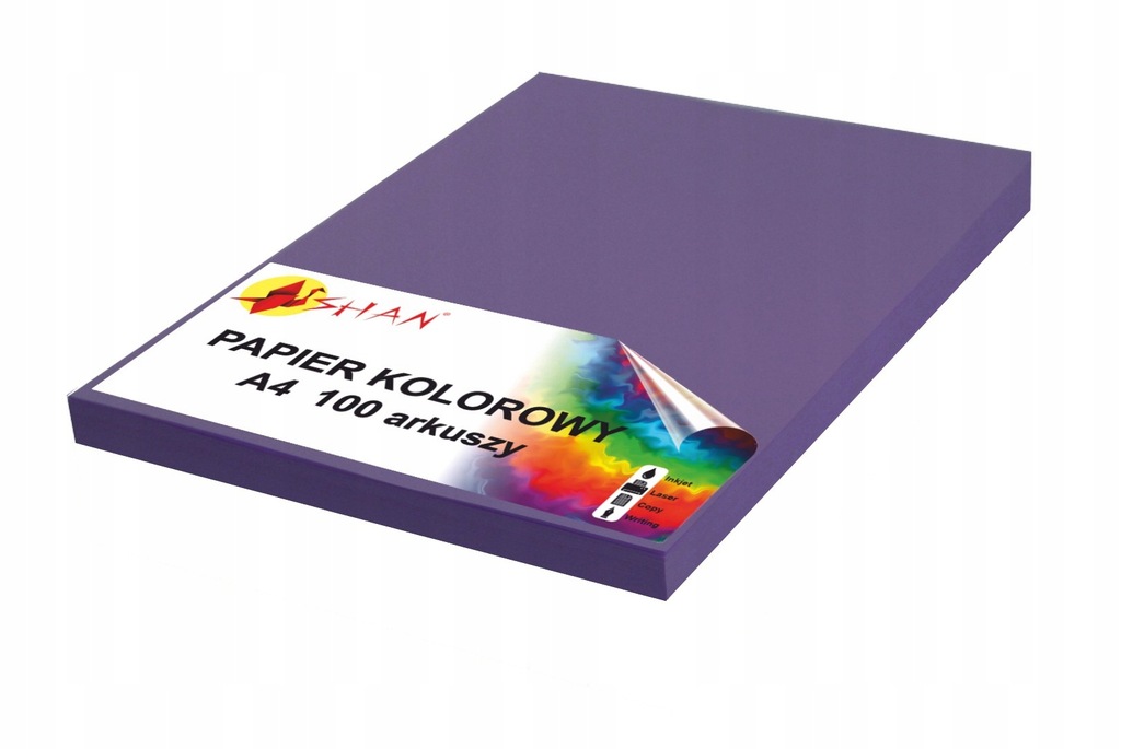 Papier kolorowy A4 120g fioletowy śliwkowy 100 arkuszy