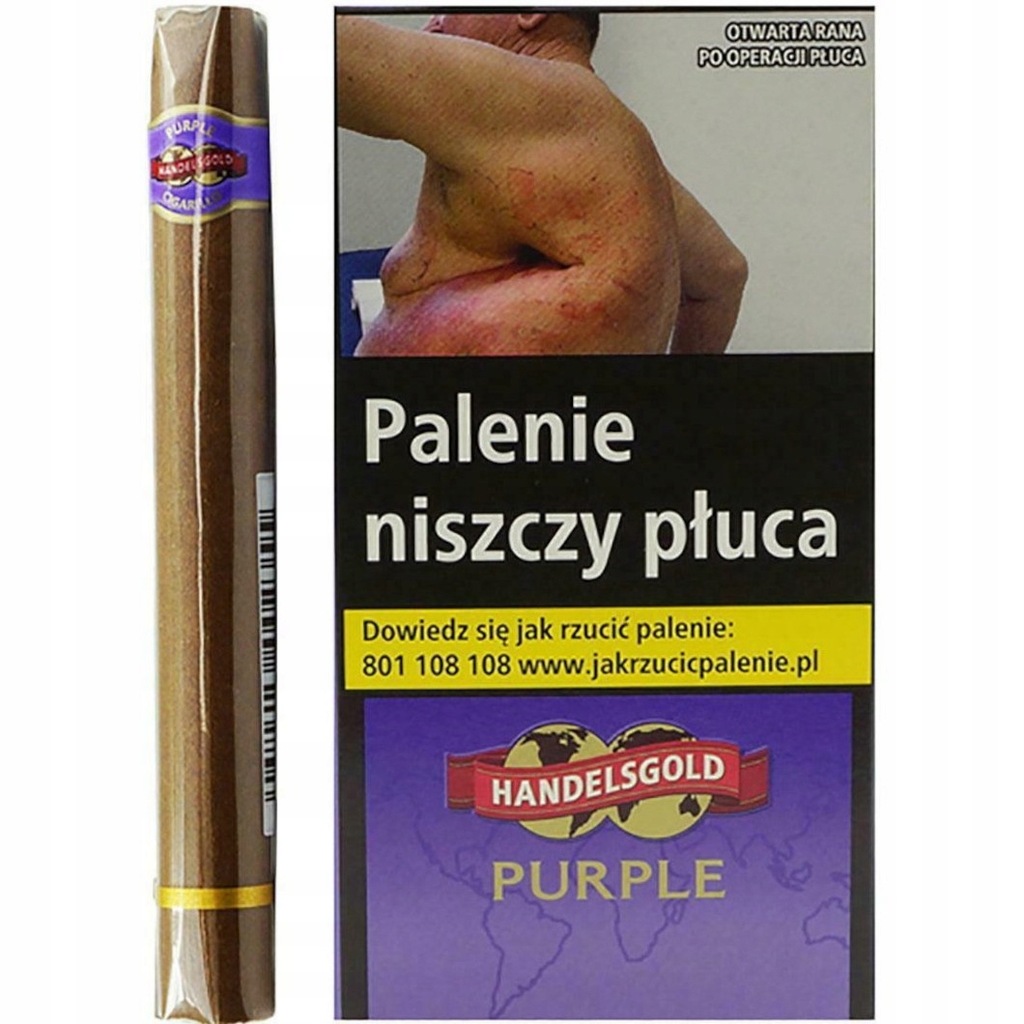Cygaretki HANDELSGOLD Purple - Dzika Jagoda 5szt.