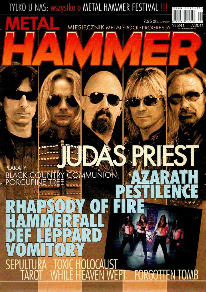Metal Hammer 7/2011 Judas Priest brak plakatu