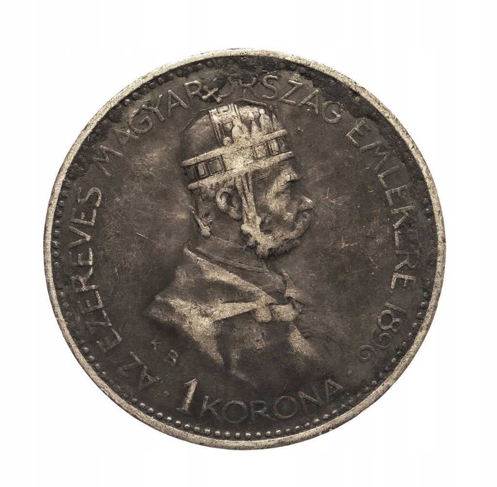 Węgry,Franciszek Józef I 1848 -1916, 1 korona 1896