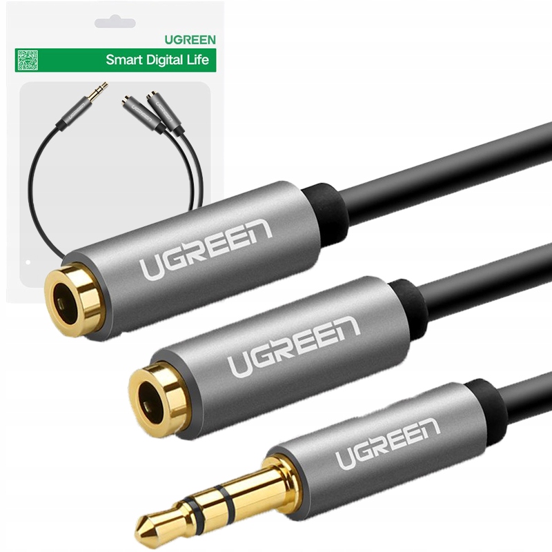 UGREEN KABEL ADAPTER ROZDZIELACZ MINI JACK 3,5 AUX