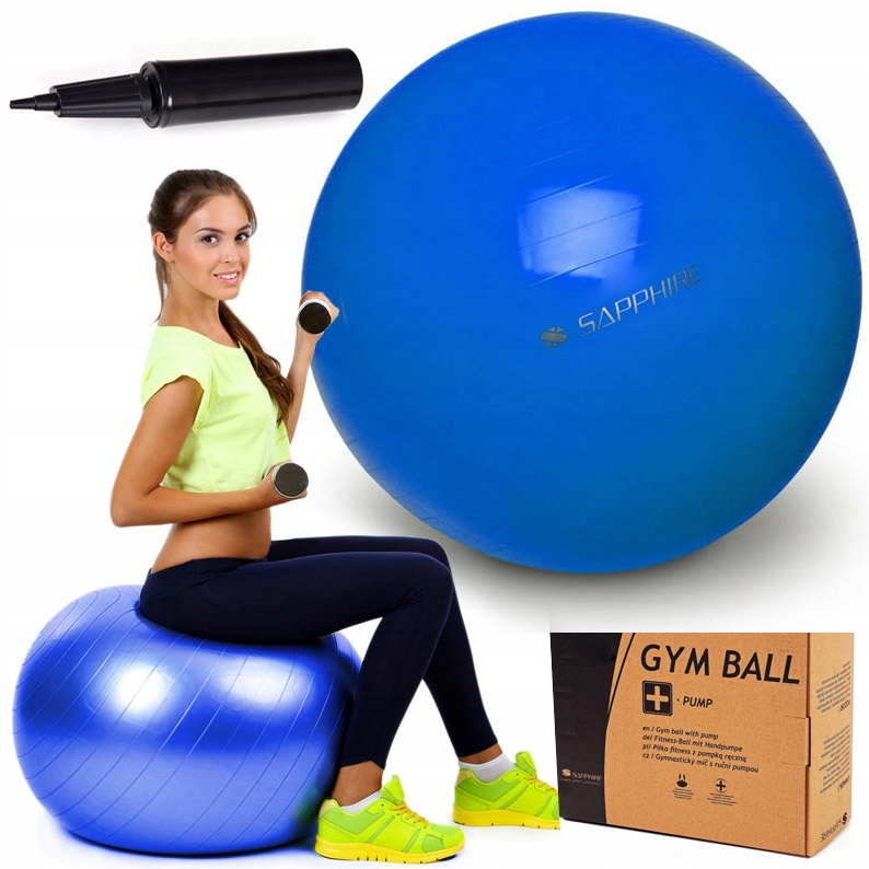 PIŁKA gimnastyczna FITNESS 75CM REHABILITACYJNA - 13076167369 ...