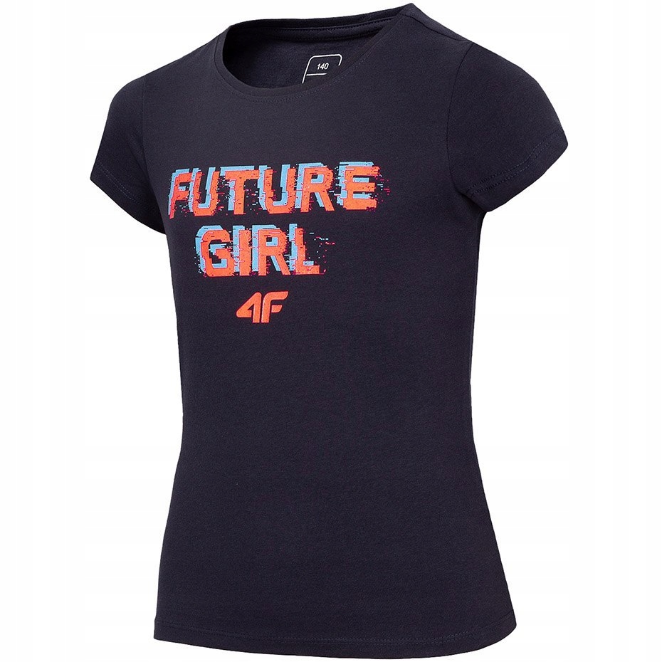 Koszulka dla dziewczynki 4F granatowa 128 cm