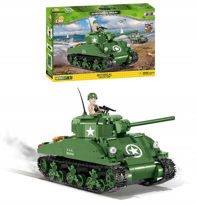 COBI 2464A SMALL ARMY CZOŁG Sherman M4A1 480KL