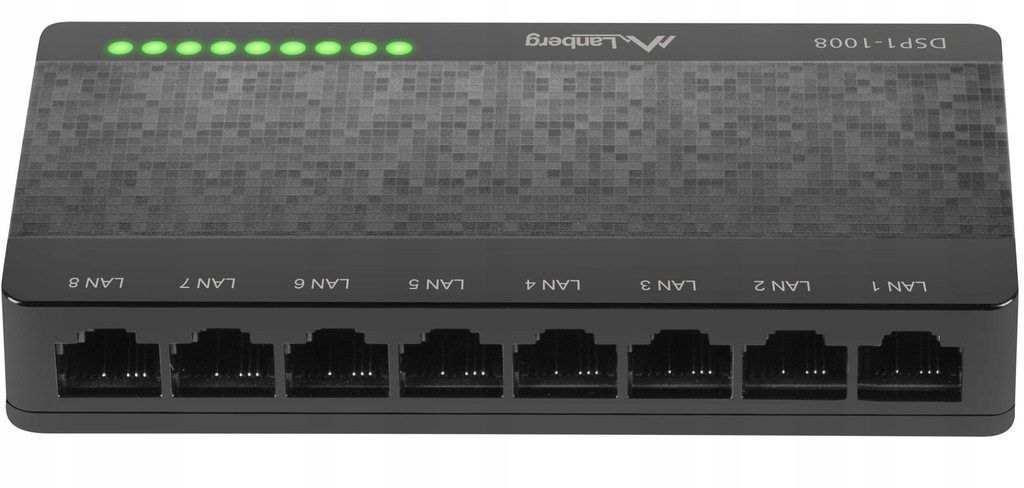 SWITCH LANBERG DSP1-1008 8 PORTÓW 8x1GB/s GIGABIT ETHERNET ROZDZIELACZ LAN