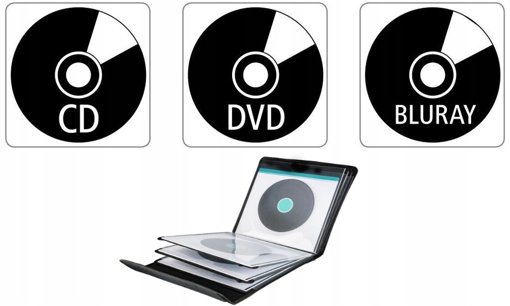 Etui na płyty CD na 10 dysków/CD/DVD/Blu-ray