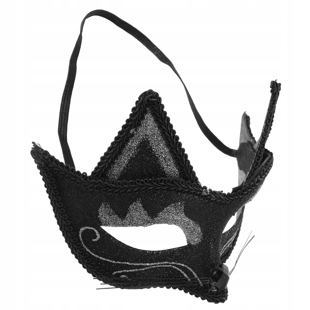 Czarna maska Kostiumy na Halloween Weneckie M