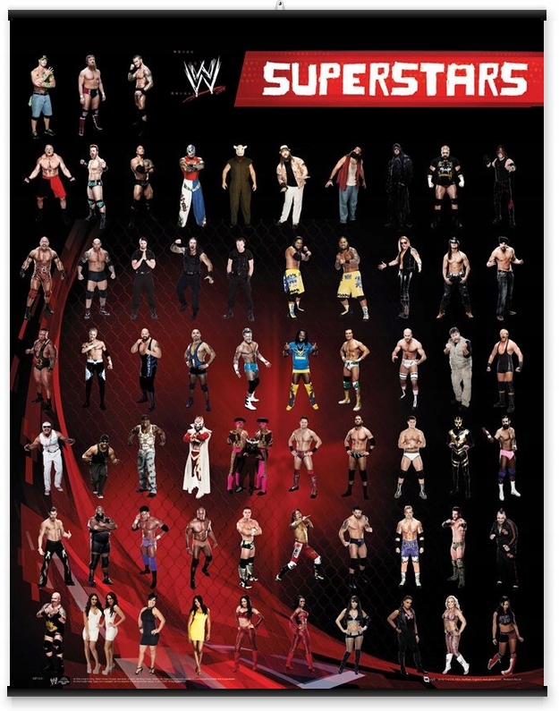 Купить Персонажи WWE Superstars Постер фильма 40x50 см: отзывы, фото, характеристики в интерне-магазине Aredi.ru