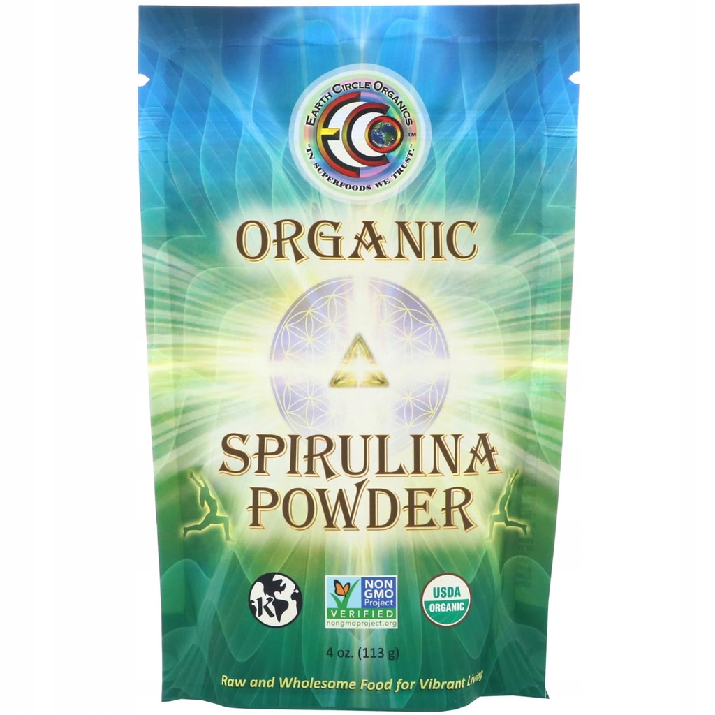 Earth Circle Organics Organiczna Spirulina w proszku 4 uncje (113 g)