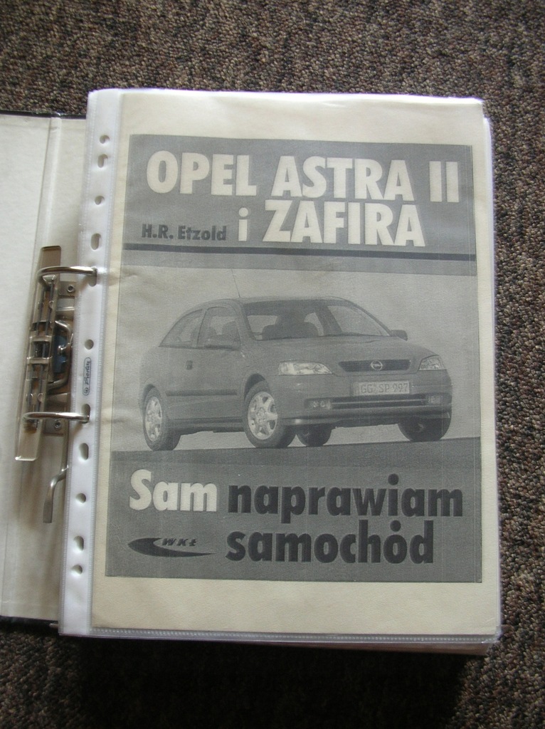 książka obsługi opel astra 2 zafira.