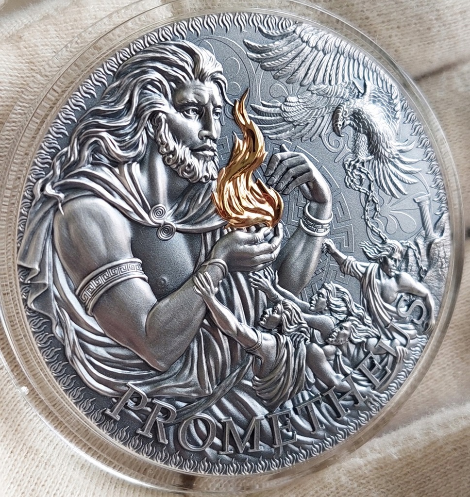 2023 Kamerun Wielka Mitologia Grecka - Prometeusz 3oz Numer 12 !!!