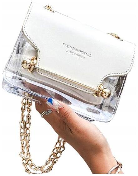 Kuferek Torebka przezroczysta damska listonoszka Transparentna miejska