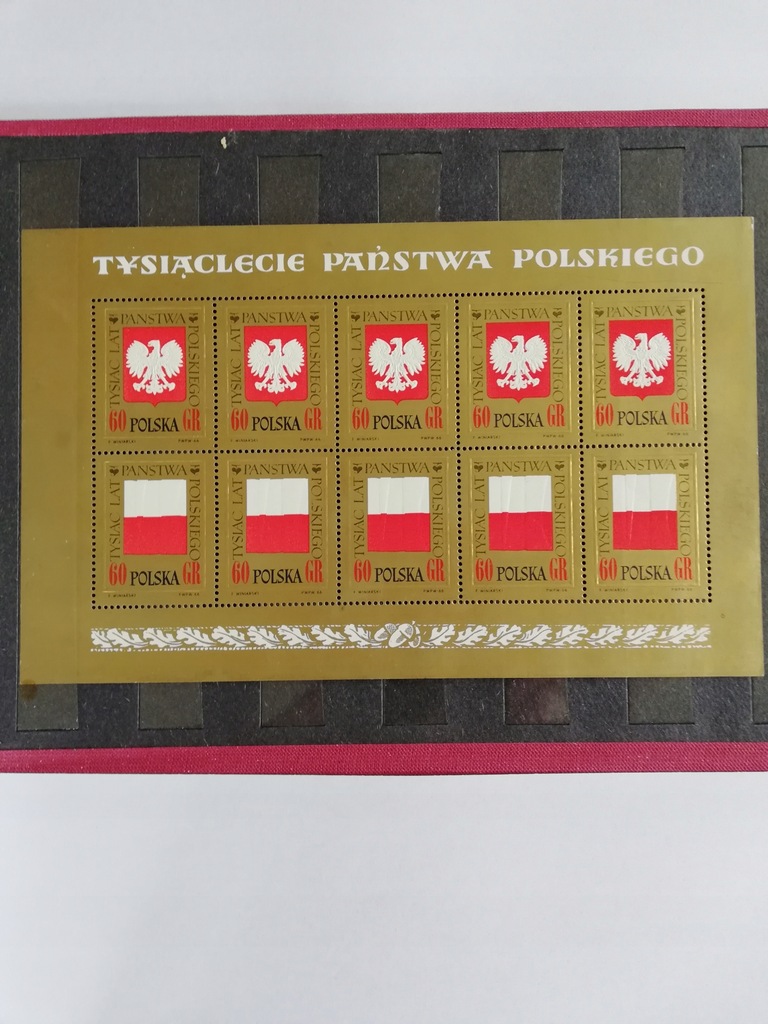 znaczki -bloczek na 1000-lecie Państwa Polskiego