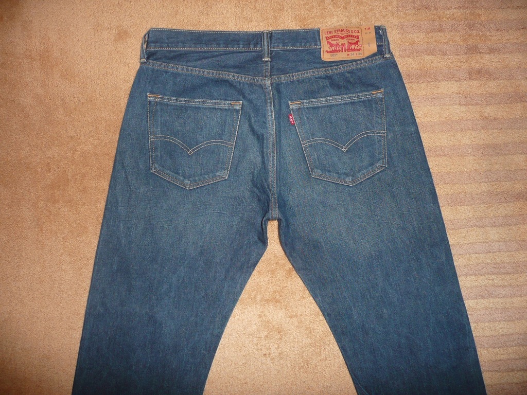 Spodnie dżinsy LEVIS 501 W34/L34=45/112cm jeansy