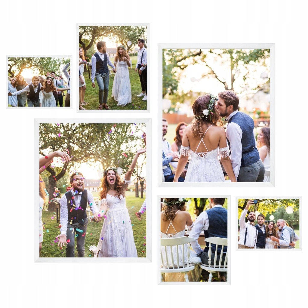 Zestaw ramek Multirama MP-RAMA-WZÓR1-BIAŁY 6szt