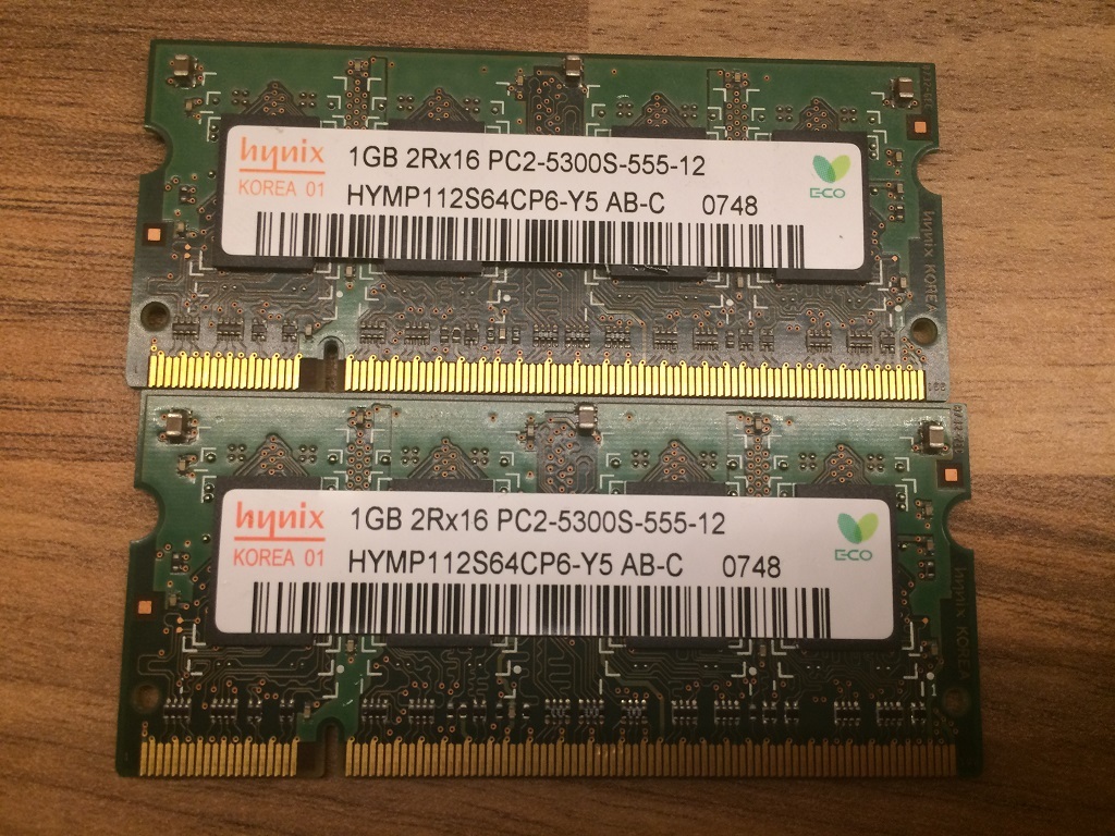 Pamięć do laptopa DDR2 1 GB PC2-5300S-555-12