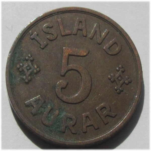 Islandia 5 aurar 1940