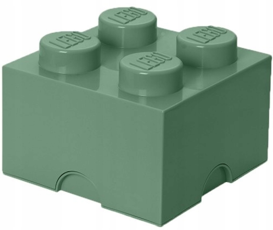 LEGO Pojemnik Klocek Pudełko 4 Oryginał 5,7 litra 25 cm Oliwkowy