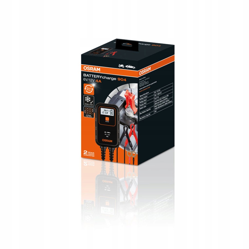 PROSTOWNIK DO AKUMULATORÓW PROSTOWNIK INTELIGENTNY 4A SLIM OSRAM OSR