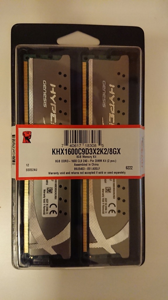 Kingston HyperX Genesis DDR3 8GB 2x4GB 1600MHz CL9