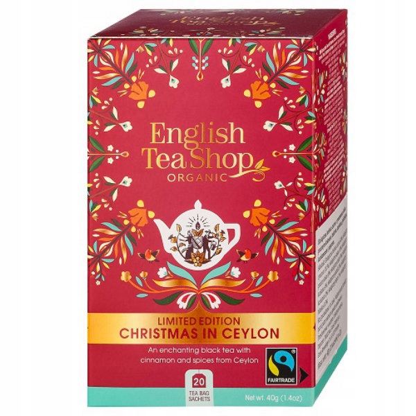 Herbata cejlońska świąteczna fair trade BIO (20x2g) 40g