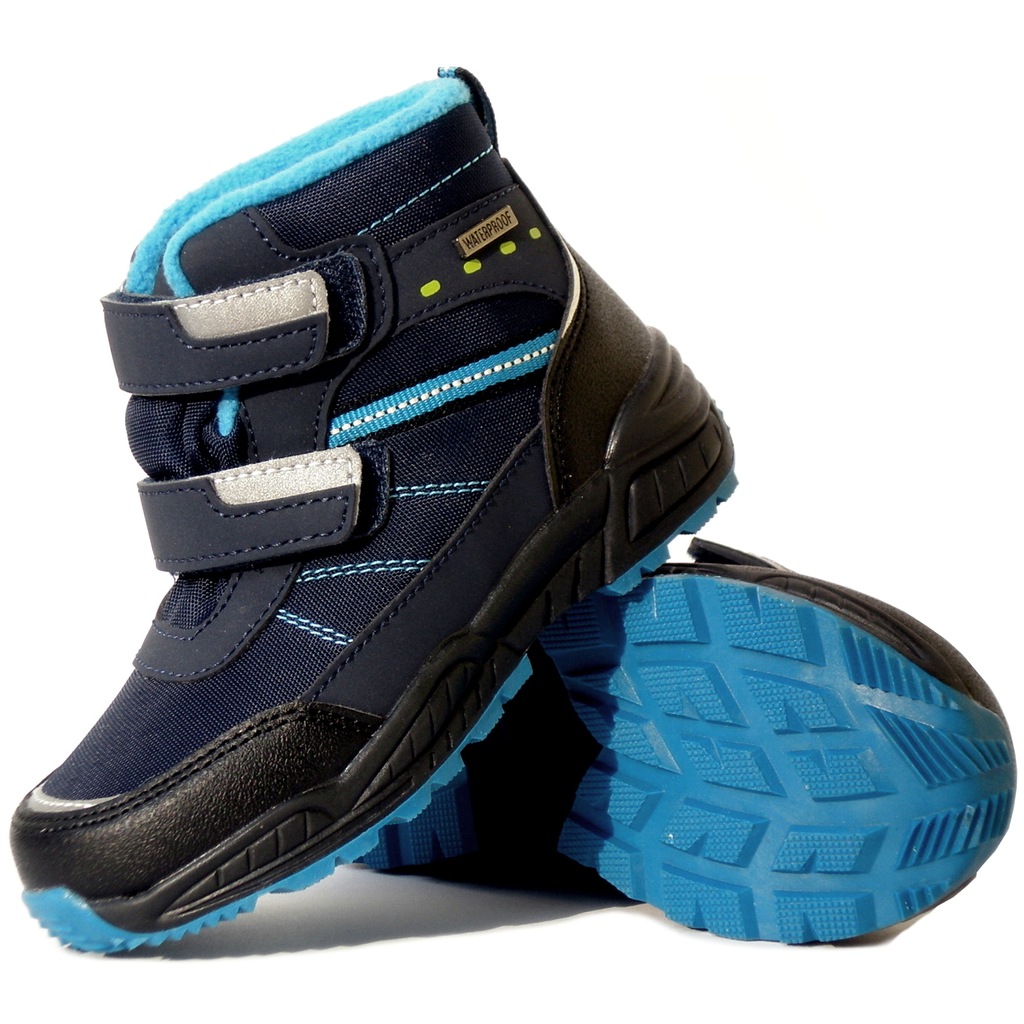 Buty zimowe Walkx chłopięce wodoodporne rzep N 28