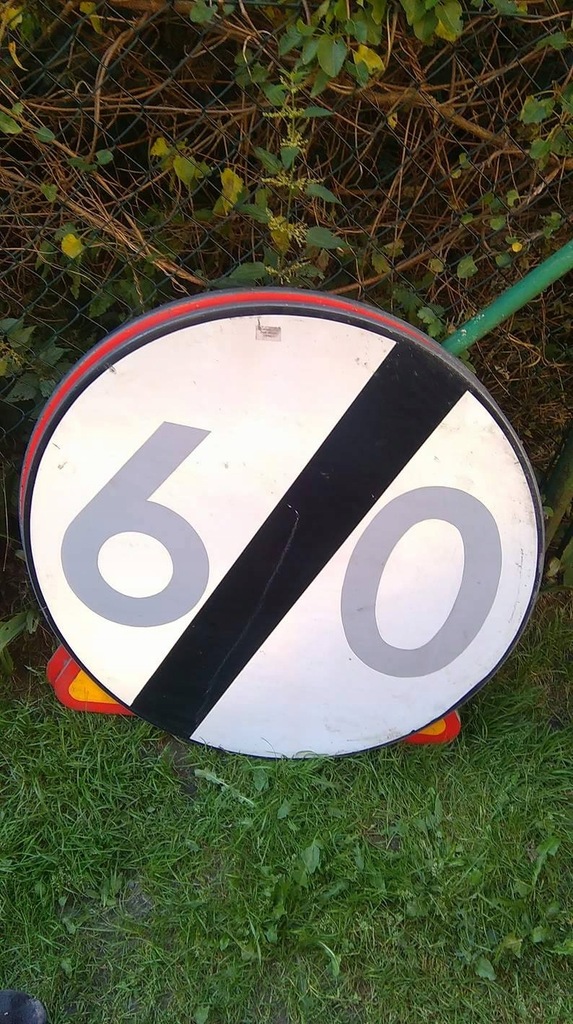 Znak drogowy koniec ograniczenia b-34 60 km/h 90cm