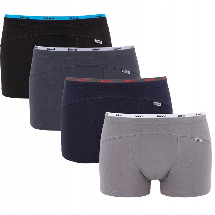 4x BOKSERKI MAJTKI MĘSKIE ROZM 2XL BAWEŁNA IDEAL NEW SLIM FIT KOLORY