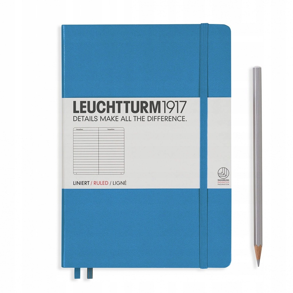 Notatnik Leuchtturm1917 Medium A5, Linie, Lazurowy