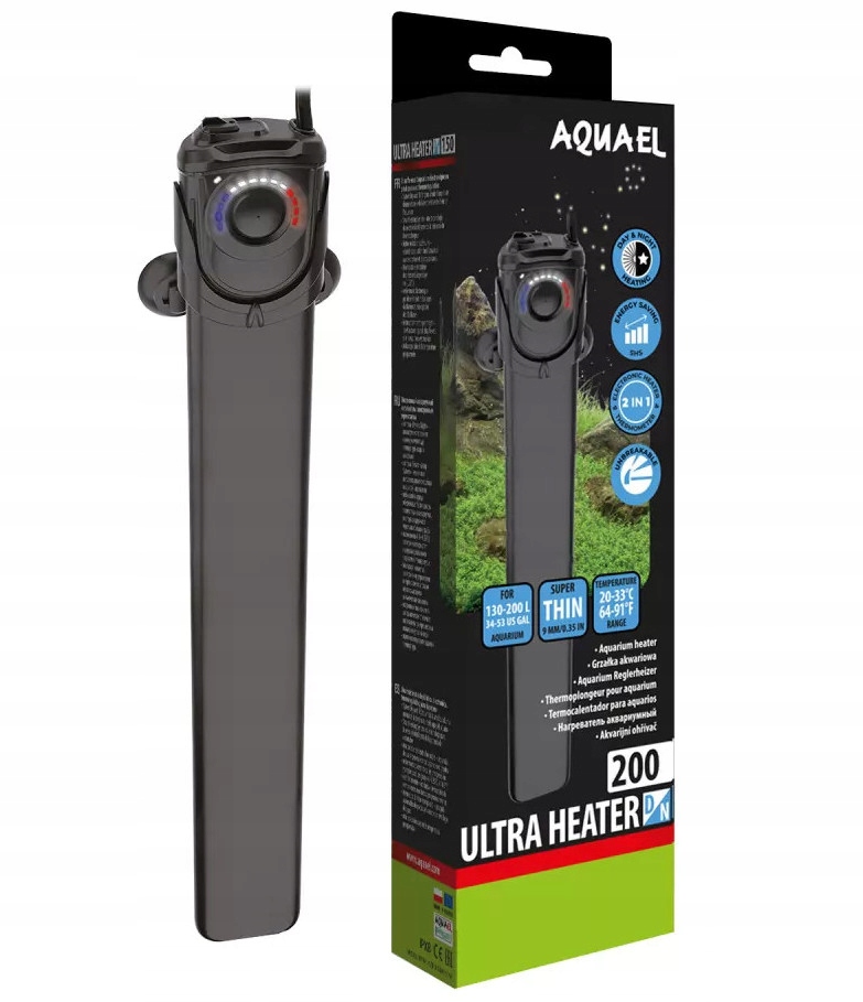 Aquael Ultra Heater 200W Grzałka akwarystyczna Day&Night