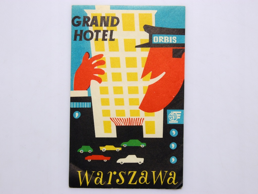 NAKLEJKA NA WALIZKĘ GRAND HOTEL WARSZAWA ORBIS