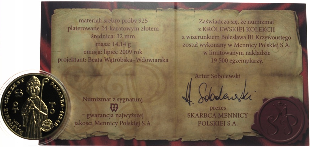 Kolekcja Królewska Bolesław Krzywousty SREBRO