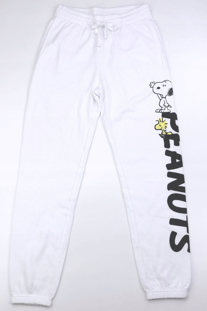 Snoopy Peanuts Fistaszki Spodnie damskie męskie dresowe dres biały r. M