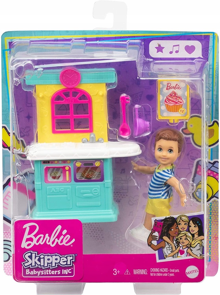 Barbie Akcesoria spacerowe Chłopiec + Minikuchnia
