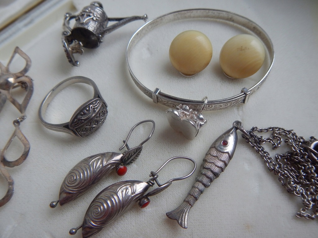 Secesja Art Deco biżuteria srebro