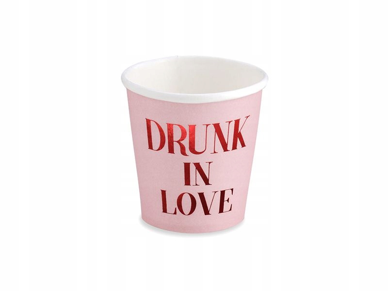 Kubeczki na Walentynki Drunk in love 260ml 6szt