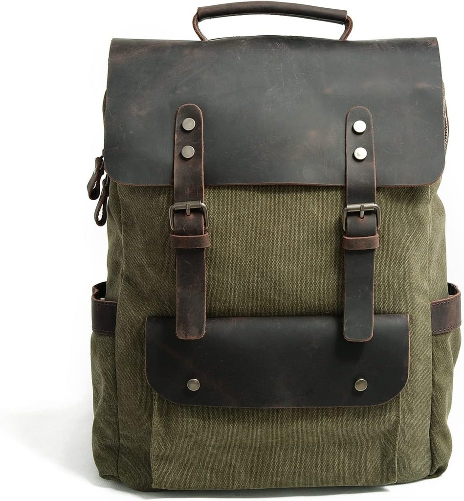 Eysee Daypack plecak skórzany vintage na laptopa 15,6" torba studencka