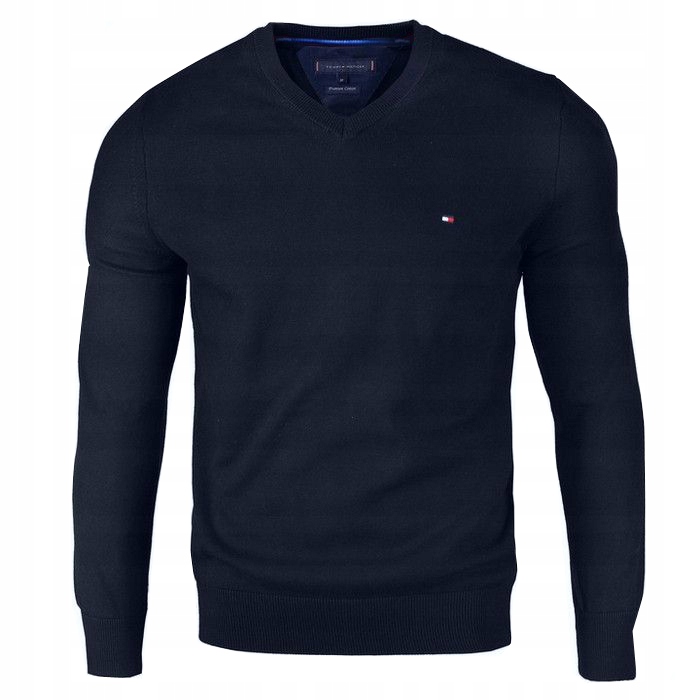 TOMMY HILFIGER SWETER MĘSKI KLASYK GRANATOWY XL