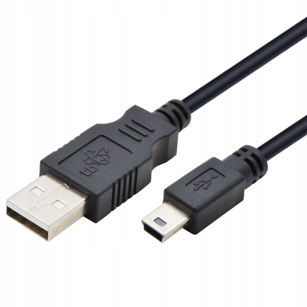 Kabel USB - Mini USB 1.8m. czarny TB