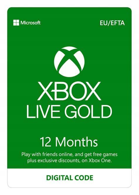 XBOX LIVE GOLD 12 MIESIĘCY 12M KLUCZ KOD CYFROWY