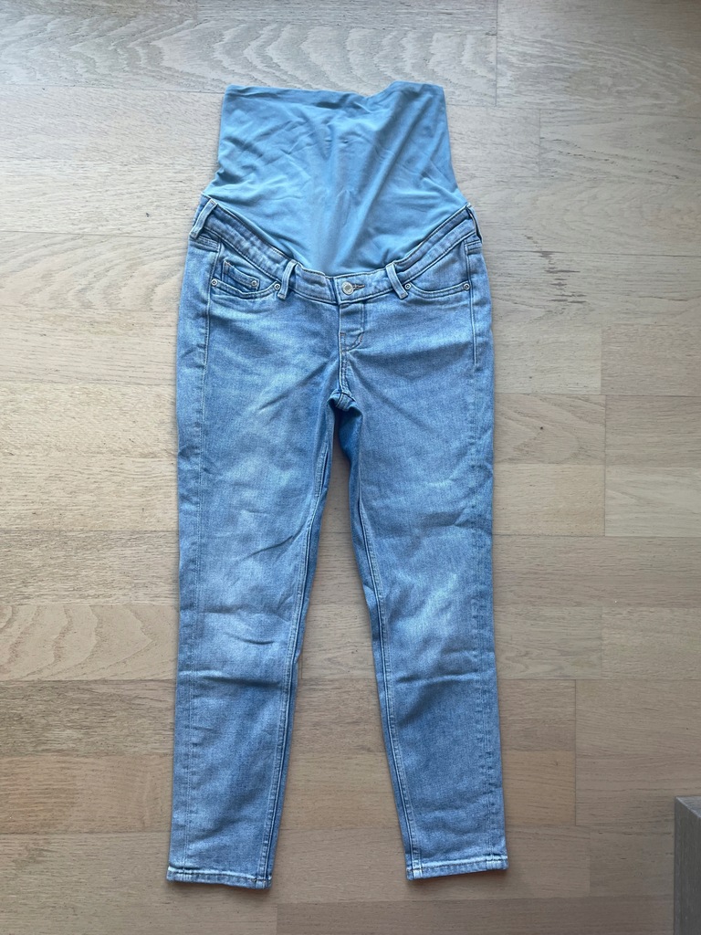 Spodnie ciążowe jeans H&M MAMA HIGH RIB rozm.S