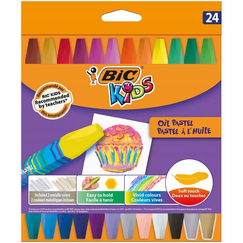 Pastele olejne BiC Kids 24 kolory