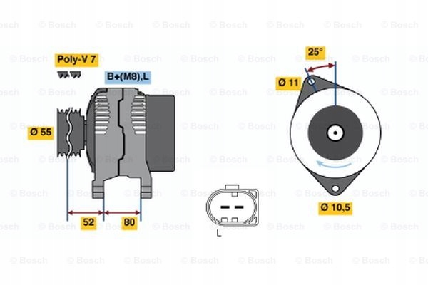 0124325053 BOSCH - ALTERNATOR / IVECO