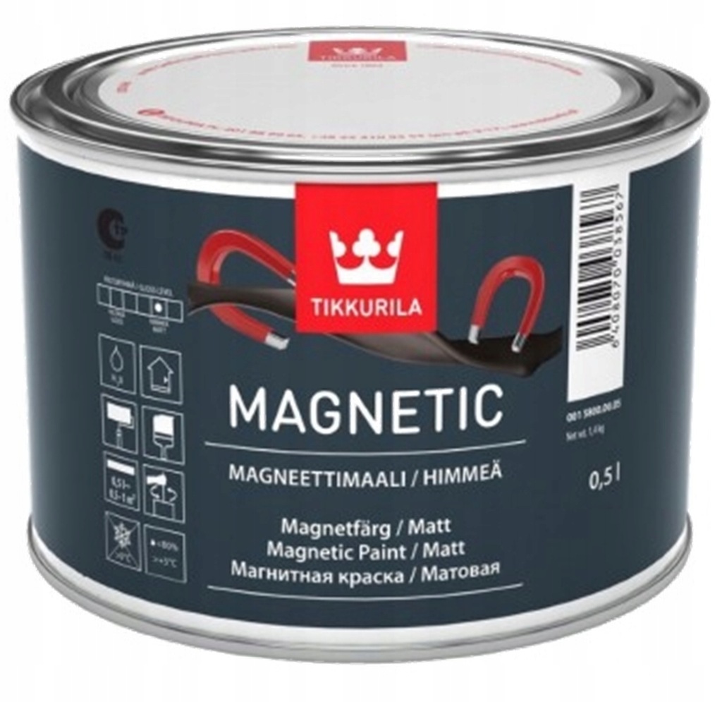 Купить Краска магнитная Tikkurila Magnetic 0,5 л.: отзывы, фото, характеристики в интерне-магазине Aredi.ru