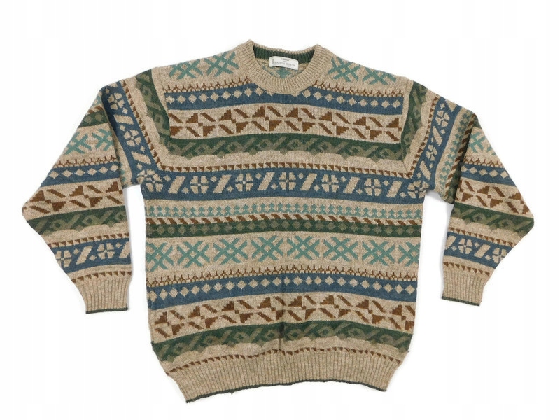 M&S SWETER wzory VINTAGE r. M_ 1-9033