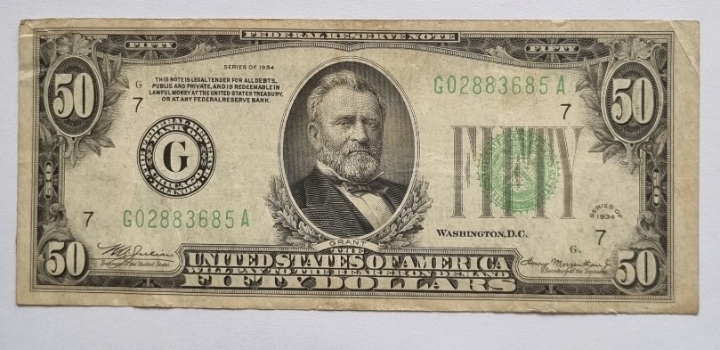 USA 50 dolarów 1934