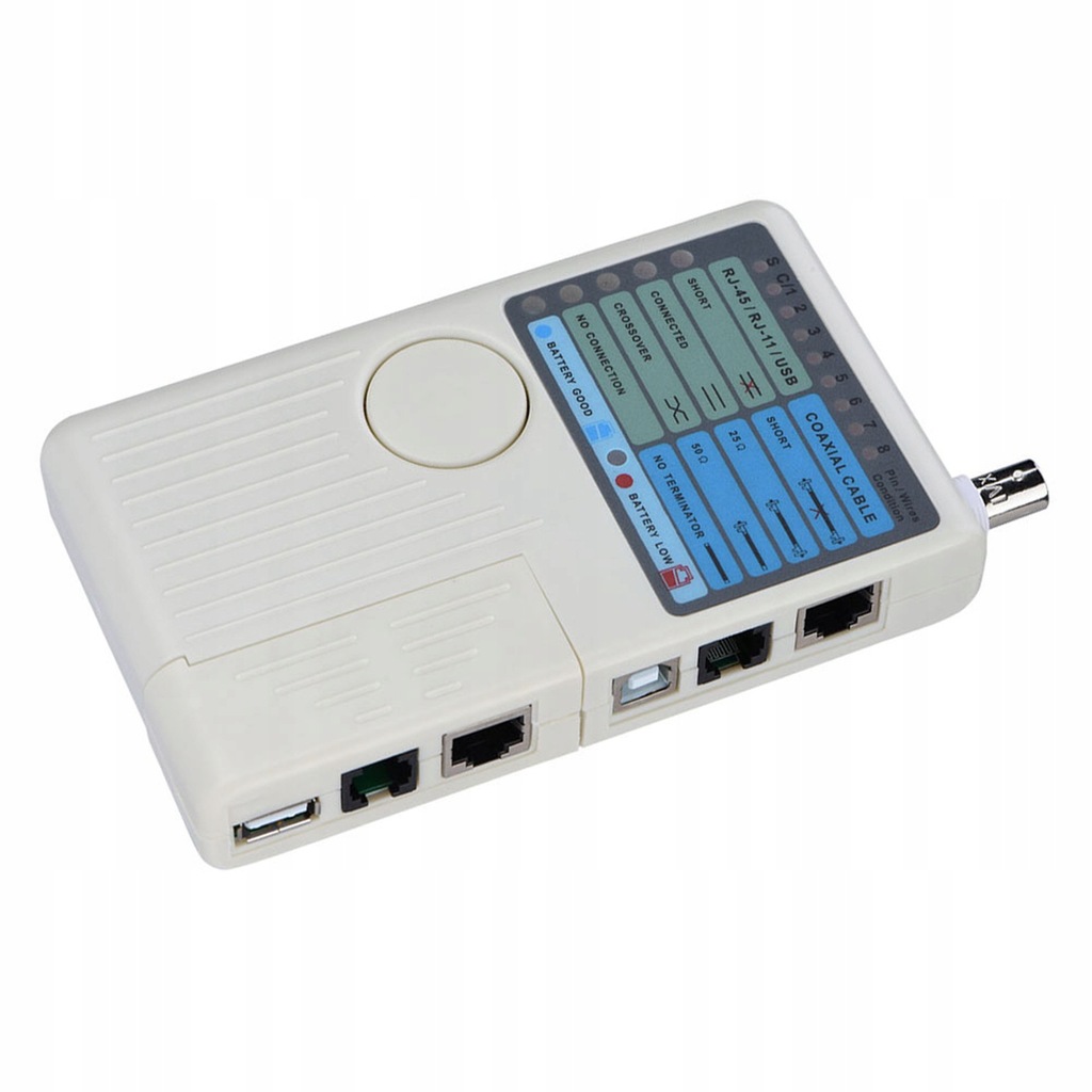 Tester sieci RJ45 / RJ11 / USB / BNC Detektor