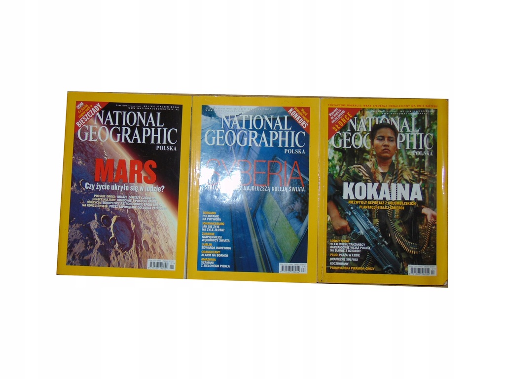 NATIONAL GEOGRAPHIC zestaw 3 numerów z 2004r