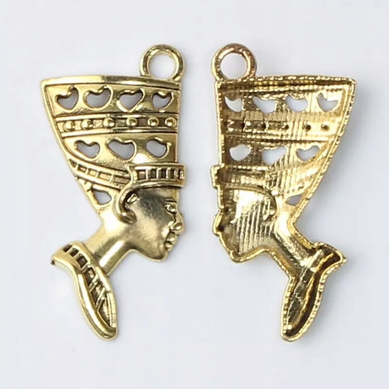 EGIPT Nefretete amulet wisiorek złoty