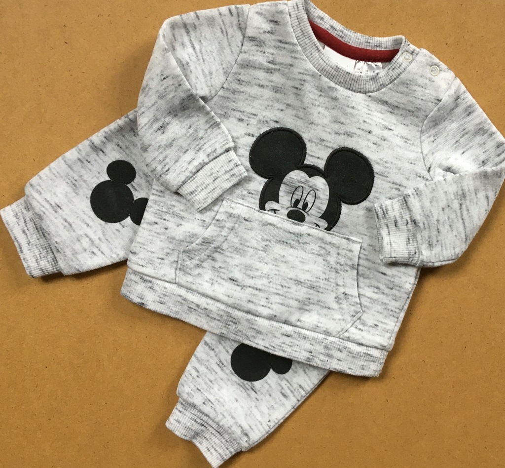 F&F DISNEY MICKEY dres bluza spodnie 62 0-3m